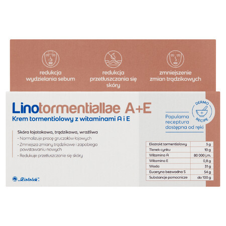 Linotormentiallae A+E, cremă de tormentiol cu vitaminele A și E, 50 g