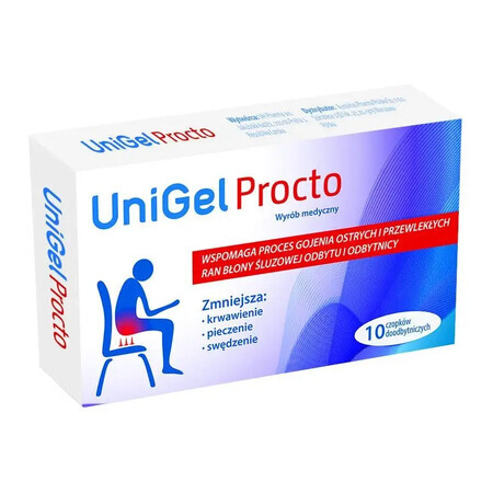 UniGel Procto, rektale Zäpfchen, 10 Stück