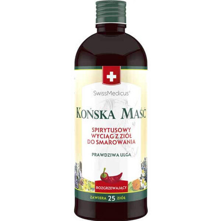 Pommade pour chevaux SwissMedicus, extrait spirituel d&#39;herbes à tartiner, réchauffer, 400 ml