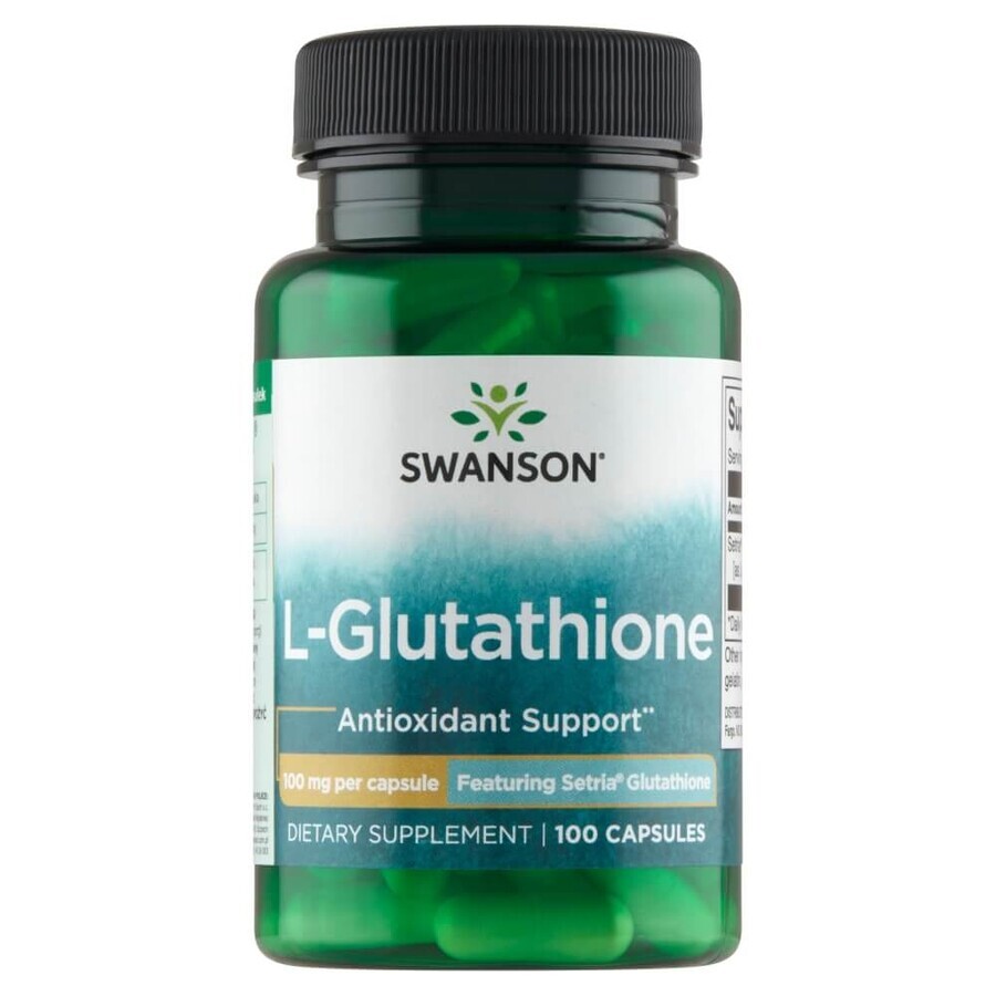 Swanson L-Glutathione, L-glutathione 100 mg, 100 capsules