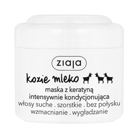 Ziaja Geitenmelk, intensief conditionerend haarmasker met keratine, 200 ml