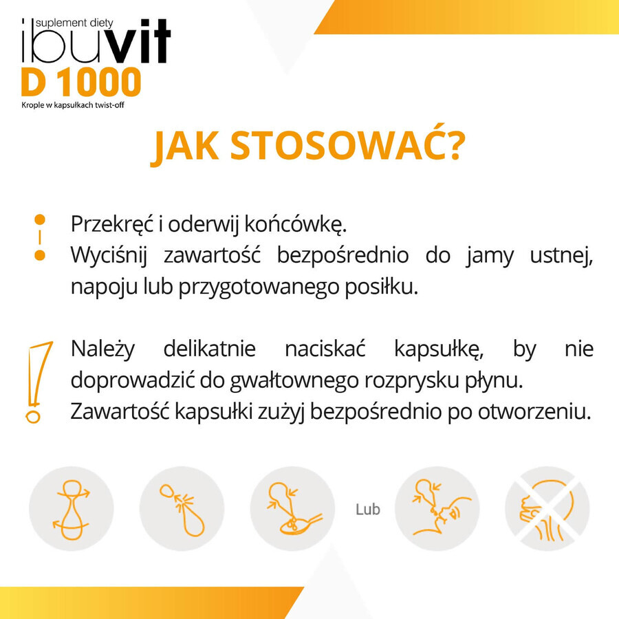 Ibuvit D 1000, vitamine D voor kinderen vanaf 1 jaar, adolescenten en volwassenen, 30 twist-off capsules