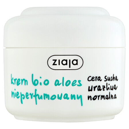 Ziaja Aloes, bio aloë gezichtscrème, ongeparfumeerd, 50 ml