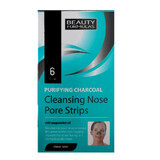 Houtskool neus poriën reinigende strips, 6 stuks, Beauty Formulas