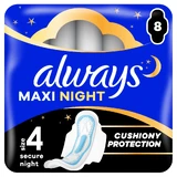 Always Classic, maandverband met vleugels, Night, 8 stuks