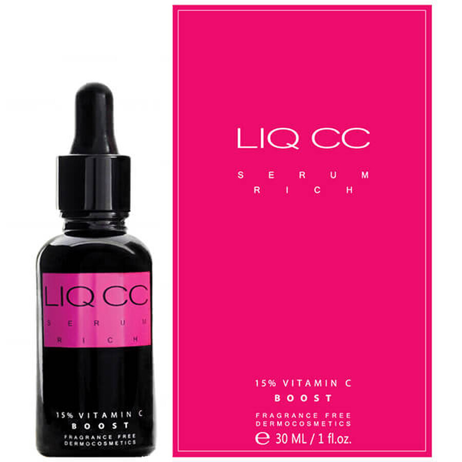 Liqpharm Liq CC Serum Rich 15% Vitamine C Boost, rijk verhelderend serum met vitamine C, 30 ml