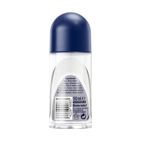 Nivea Men Silver Protect, anti-transpirant roll-on pour homme, 48h, 50 ml