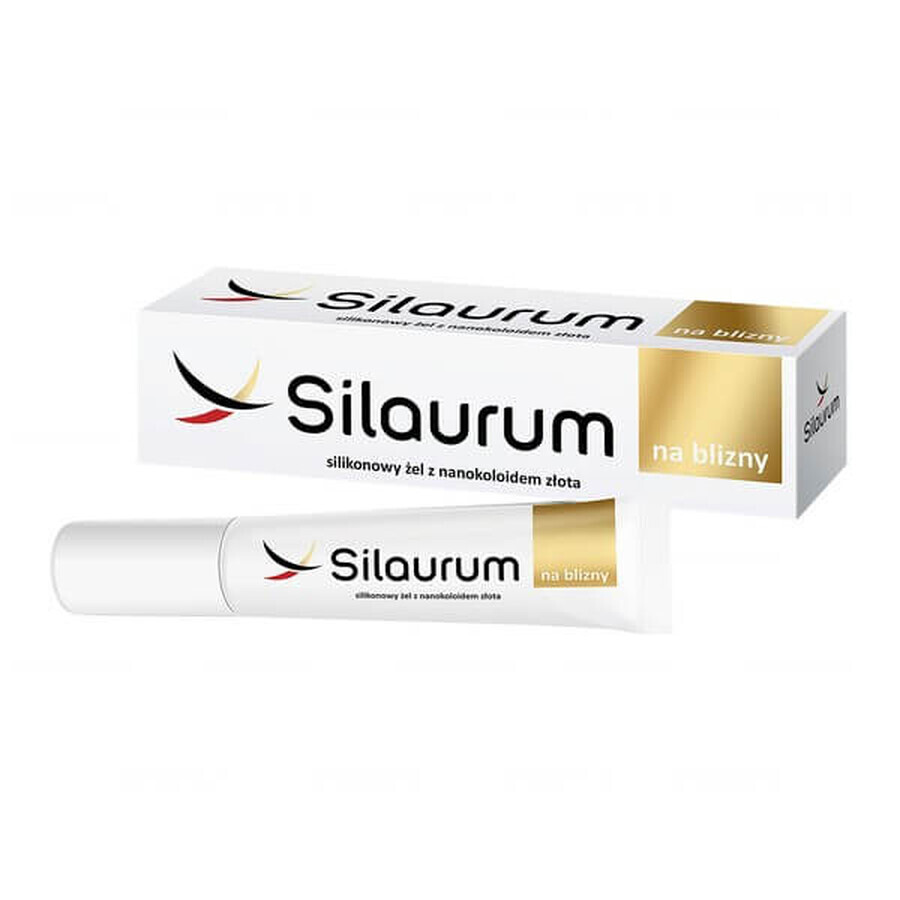 Silaurum, silikonowy el na blizny z nanokoloidem zota, 15ml