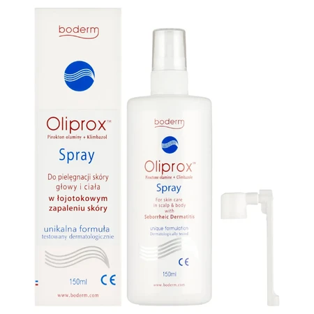 Oliprox, spray para la dermatitis seborreica del cuero cabelludo y del cuerpo, 150 ml