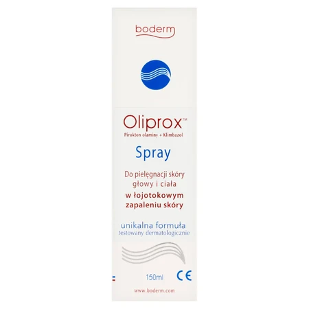 Oliprox, spray para la dermatitis seborreica del cuero cabelludo y del cuerpo, 150 ml