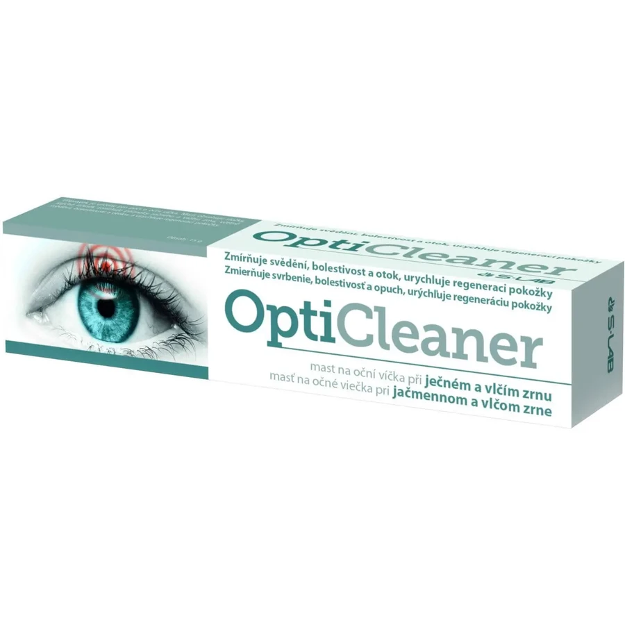 OptiCleaner, pomada para aplicación en párpados en presencia de cebada externa, 15 g