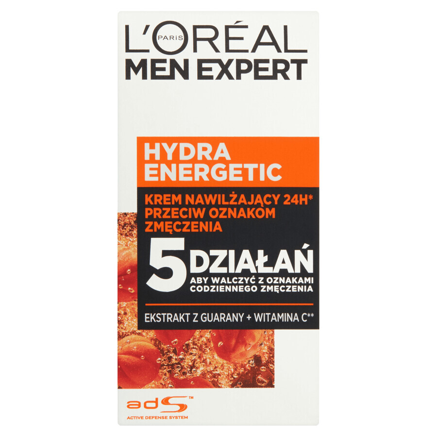 L&#39;oreal Men Expert Hydra Energetische, hydraterende crème tegen tekenen van vermoeidheid, 50 ml