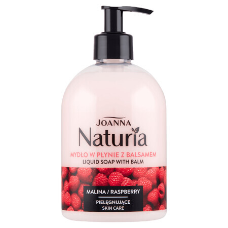 Joanna Naturia, jabón líquido con loción, nutritivo, frambuesa, 500 ml