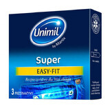 Unimil Super Easy-Fit, classic condoms, 3 pieces