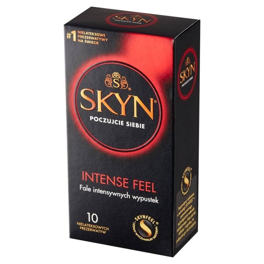 Unimil Skyn ​​​​Intense Feel, préservatifs sans latex avec picots, 10 pièces