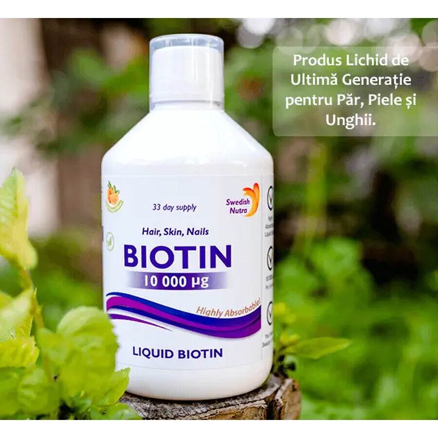 Biotine liquide 10.000mcg, 500 ml, Swedish Nutra
