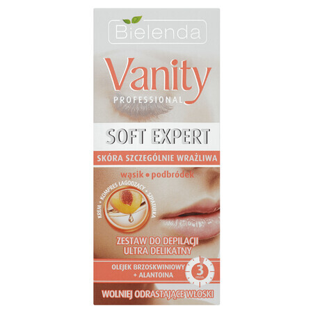 Bielenda Vanity, Soft Expert, kit de depilación ultrasuave, bigote, barbilla, 15 ml