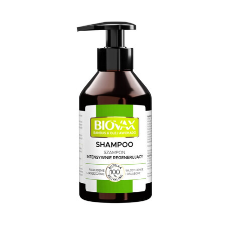 Biovax, shampoing intensément régénérant, huile de bambou et d&#39;avocat, 200 ml