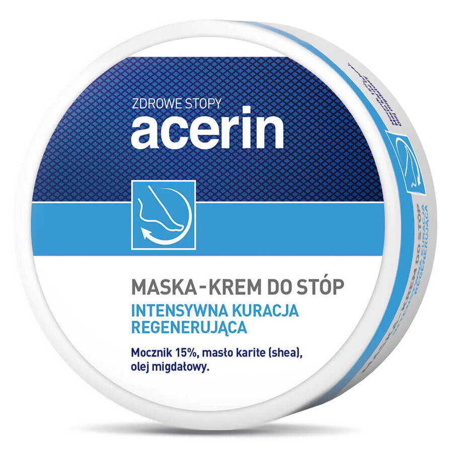 Acerin, masque - crème pour les pieds, soin régénérant intensif, 125 ml