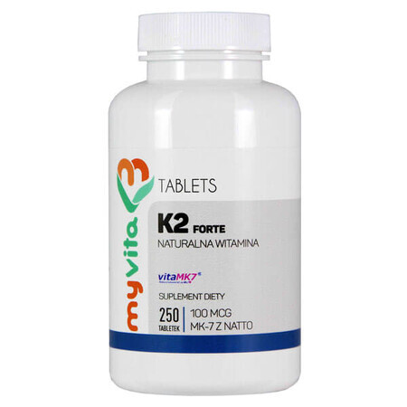 MyVita K2 Forte, vitamine K2 MK-7 avec natto 100 µg, 250 comprimés