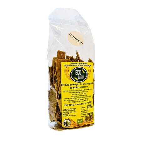 Biscotti integrali bio al rosmarino, 200 g, Ecomania