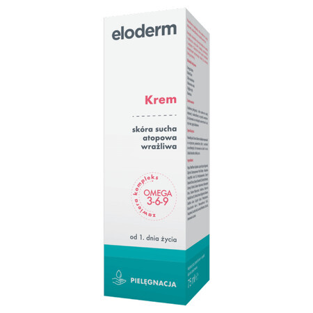 Eloderm, vochtinbrengende crème, vanaf 1 dag oud, 75 ml