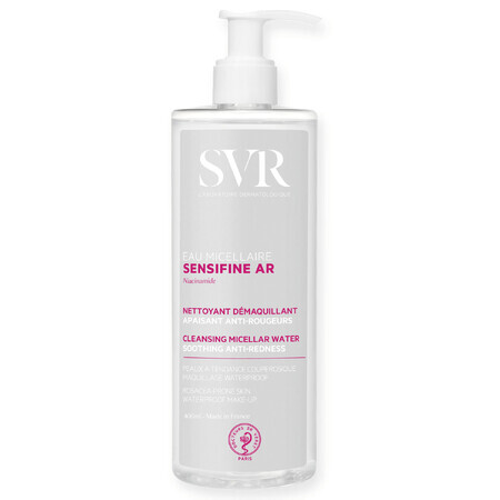 SVR Sensifine AR Eau Micellaire, Soothing micellar water, vascular skin, 400 ml