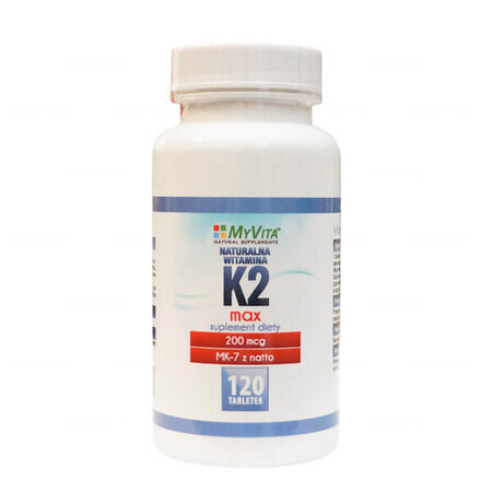 MyVita Natuurlijke vitamine K2 200 µg MAX, 120 tabletten