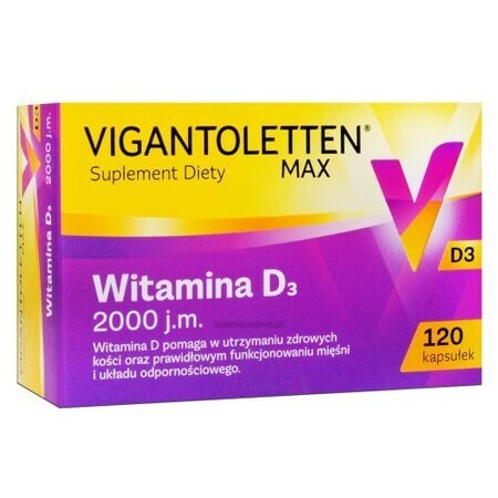 Vigantoletten Max, vitamine D3 2000 IE, 120 capsules