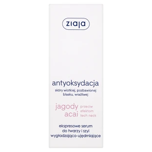 Ziaja Acai Berries, express serum voor gezicht en hals, gladmakend en verstevigend, 50 ml