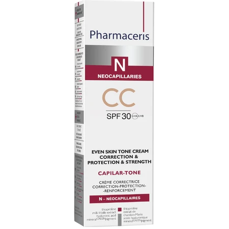 Pharmaceris N Capilar-Tone CC, verstevigende crème, vasculaire en overactieve huid, SPF 30, 40 ml