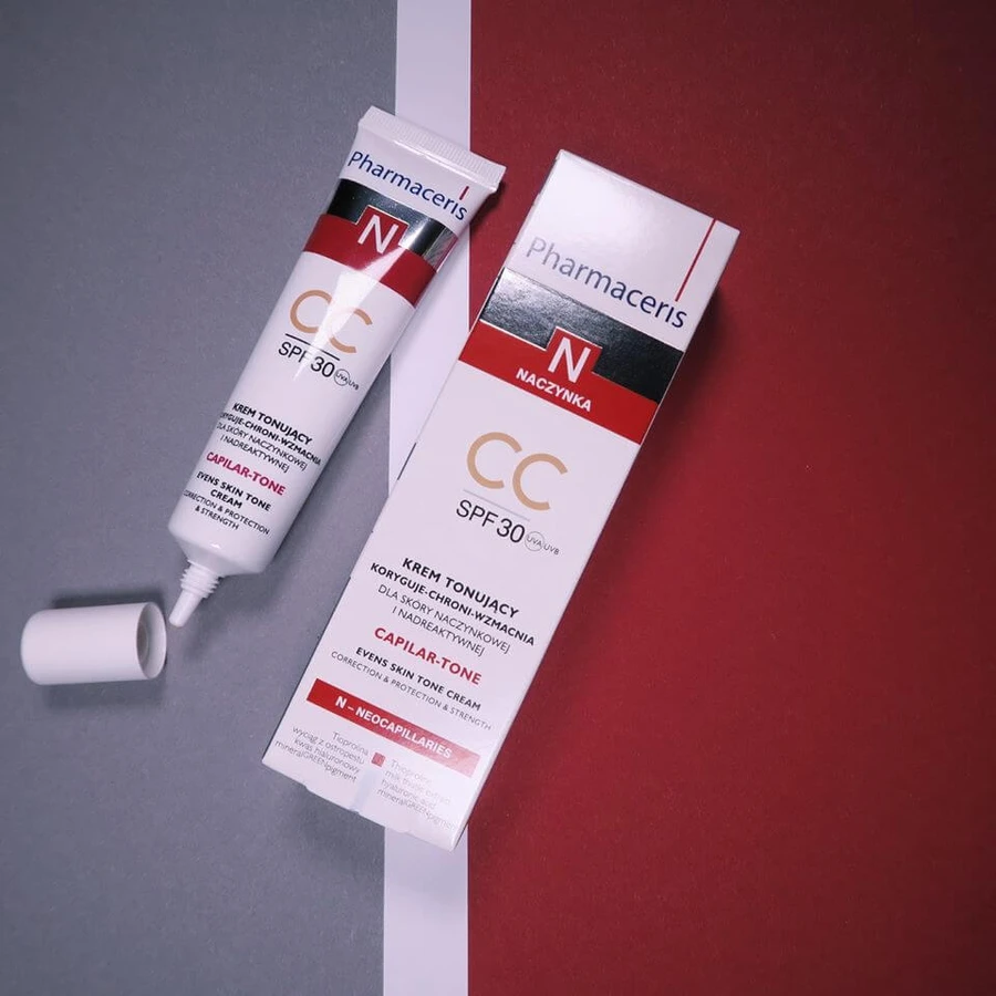 Pharmaceris N Capilar-Tone CC, verstevigende crème, vasculaire en overactieve huid, SPF 30, 40 ml