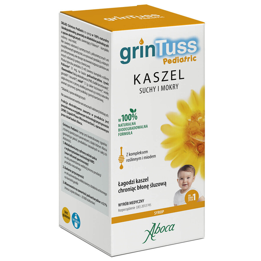 GrinTuss Pediatric syrop dla dzieci od 1 roku ycia, 128g