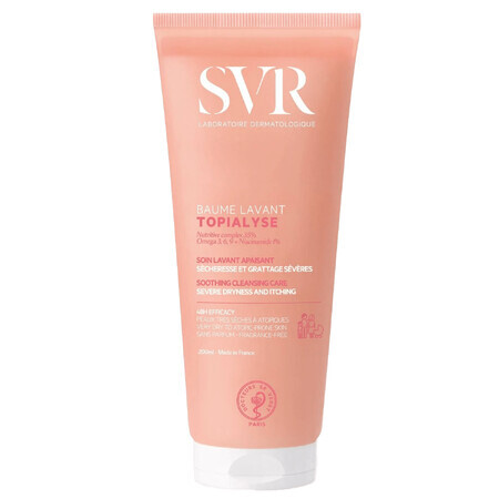 SVR Topialyse Baume Lavant, lotion nettoyante nourrissante pour les peaux très sèches et atopiques, 200 ml