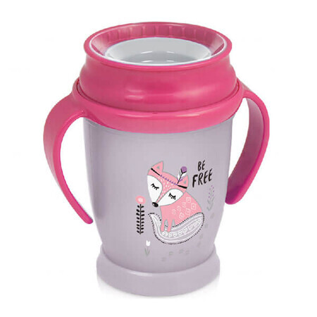 Lovi Junior, Taza 360° con asas, Indian Summer, Niña, a partir de 12 meses, 250 ml