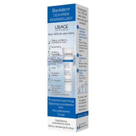 Uriage Bariéderm Cica, regenererende crème met Cu-Zn, 40 ml