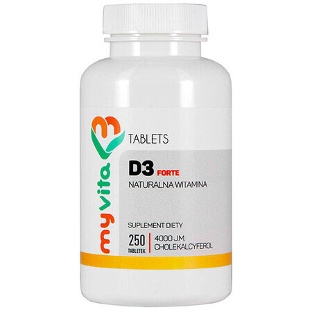 MyVita Vitamin D3 4000 IU Forte, 250 tablets