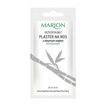 Marion Detox, patch pour le nez, charbon de bambou activé, 1 pièce