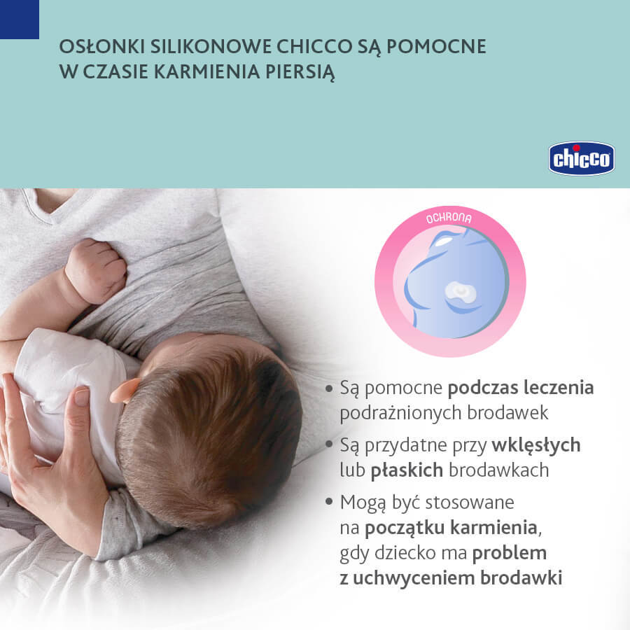 Chicco, protecteur en silicone, grand, 2 pièces