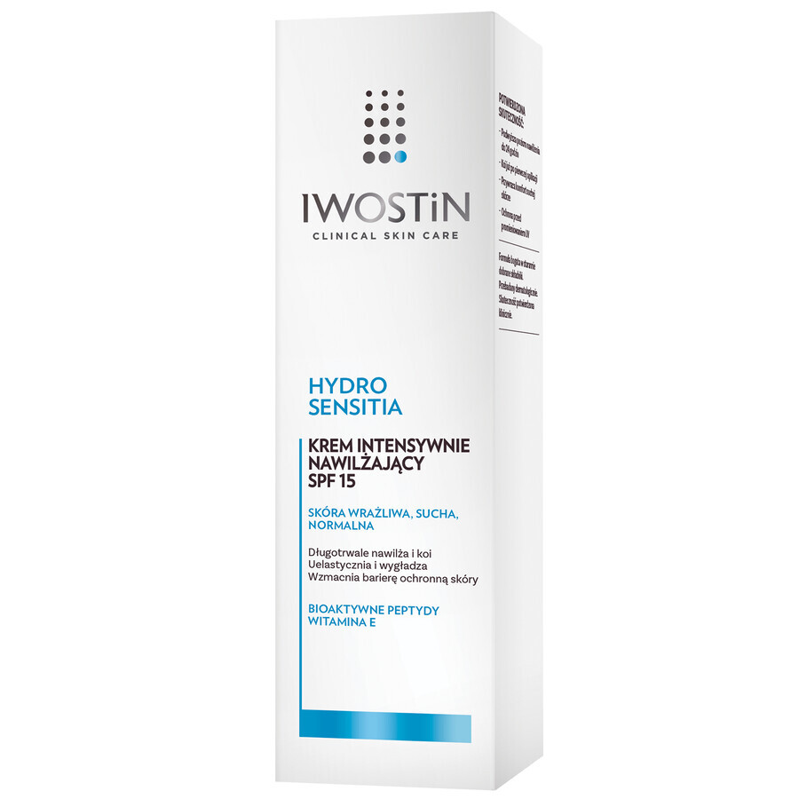 Iwostin Hydro Sensitia, Intensive moisturizing cream, very dry and sensitive skin, SPF 15, 50 ml