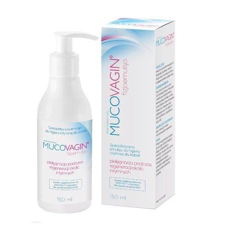 Mucovagin fysio-emulsie, intieme hygiëne-emulsie voor vrouwen, 150 ml