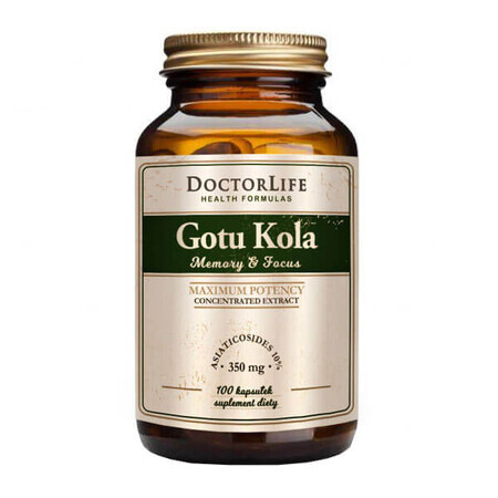 Doctor Life Gotu Kola, centella asiatica, 100 capsules