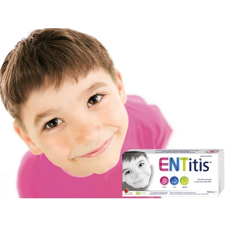 ENTitis para niños mayores de 3 años, sabor fresa, 30 pastillas