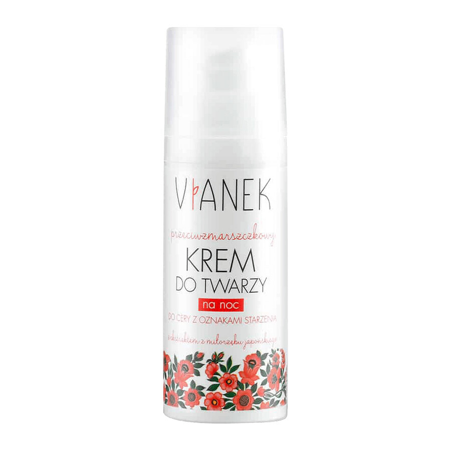 Vianek, Cremă de noapte antirid, ten matur, 50 ml