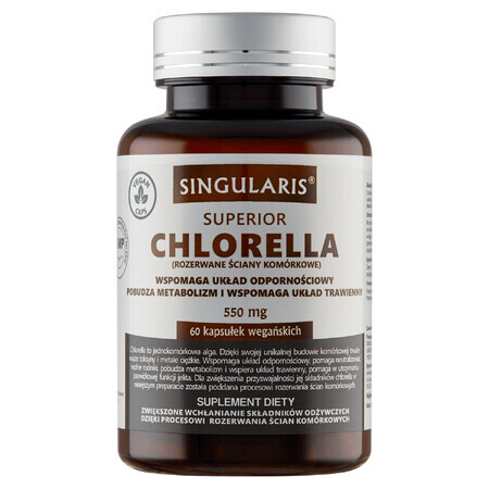 Singularis Superior, Chlorella 550 mg, 60 gélules