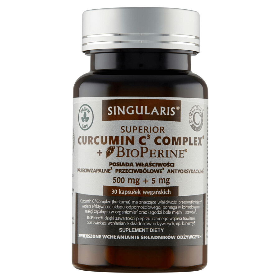 Singularis Superior Curcumine C3 Complex + Bioperine, 30 capsules