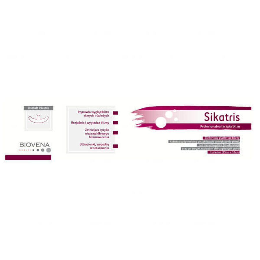 Sikatris, Scar Patch, Silicone, Anchor, 25cm x 10cm, 1pc