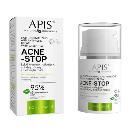 Apis, crème légère normalisante anti-acné au thé vert, 50 ml