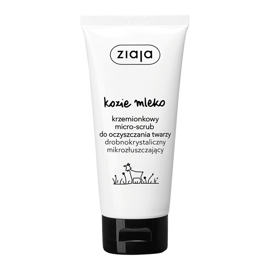 Lait de chèvre Ziaja, micro-gommage à la silice pour le nettoyage du visage, 75 ml