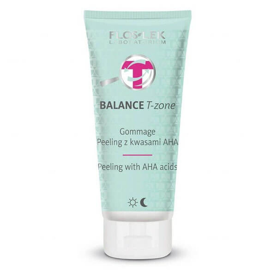 Flos-Lek Balance T-zone, Gommage peeling with AHA acids, 125 g